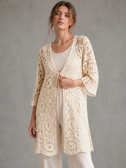 A219 - Tapado de Macramé Largo