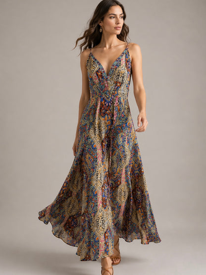 A231 - Vestido Diseño Indu Escote V
