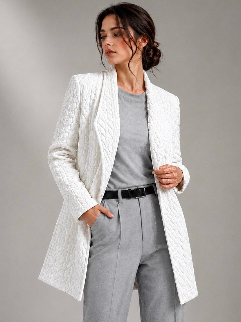 A178 - Chaqueta con Solapa Texturizado
