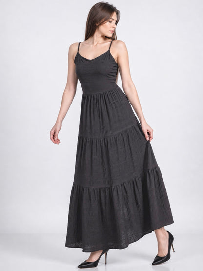 A238 - Vestido Texturizado Sin Espalda