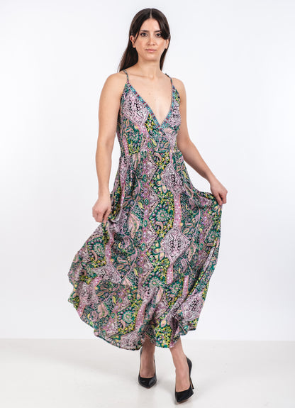 A231 - Vestido Diseño Indu Escote V