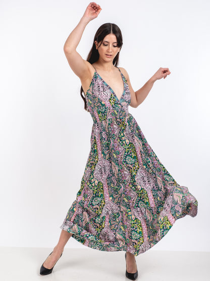 A231 - Vestido Diseño Indu Escote V