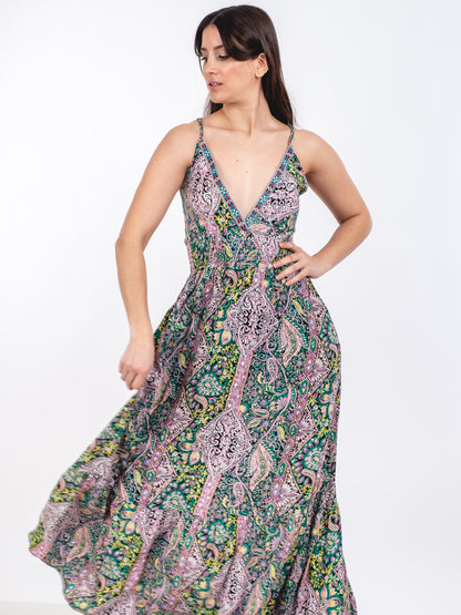 A231 - Vestido Diseño Indu Escote V