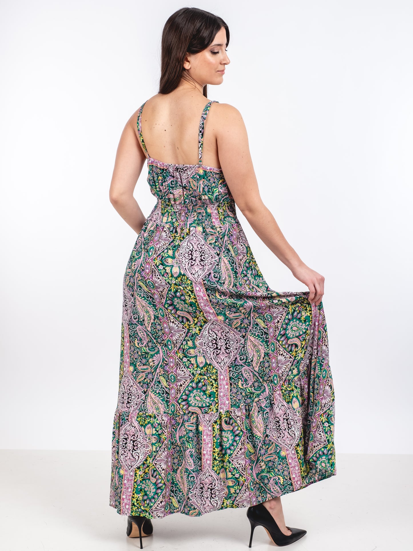 A231 - Vestido Diseño Indu Escote V