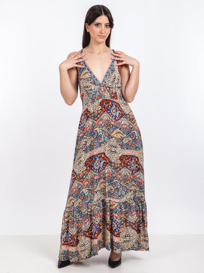 A231 - Vestido Diseño Indu Escote V