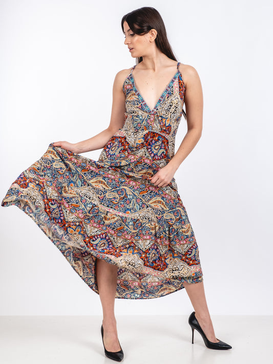 A231 - Vestido Diseño Indu Escote V