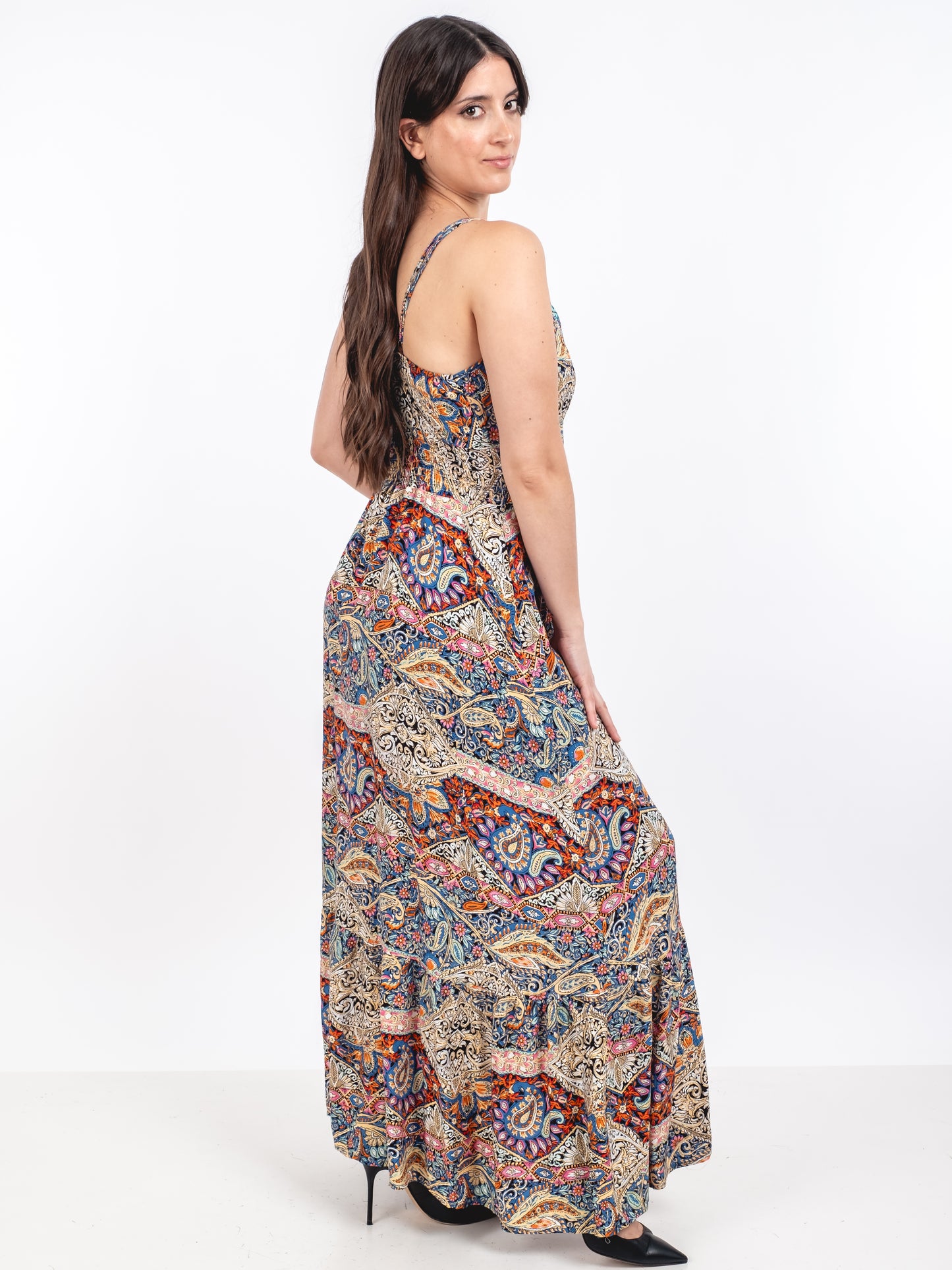 A231 - Vestido Diseño Indu Escote V