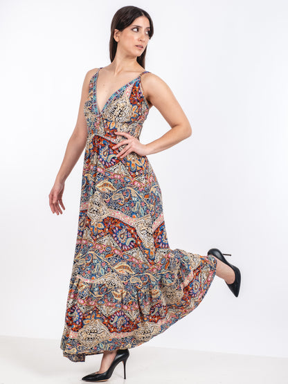 A231 - Vestido Diseño Indu Escote V