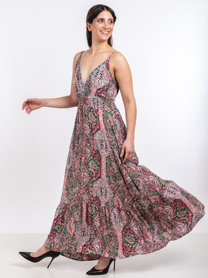 A231 - Vestido Diseño Indu Escote V