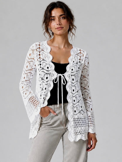 A220- Tapado de Crochet Medio Largo
