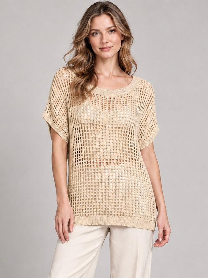 A471- Polera Macramé Calada