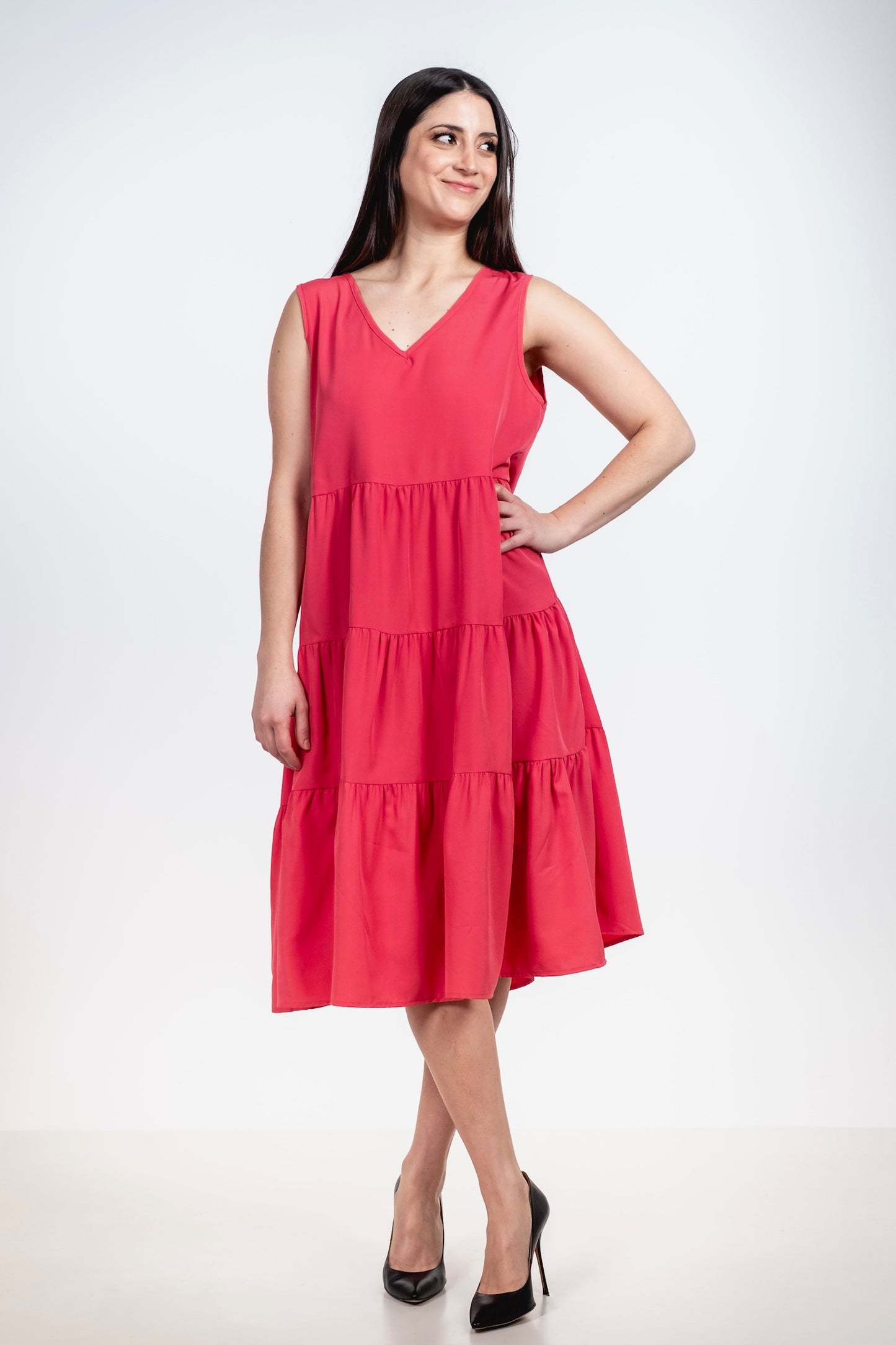 A262 - Vestido Cuello  V