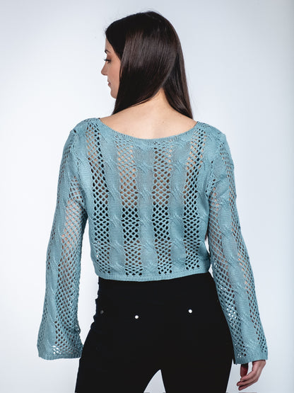 A362-  Chaleco de hilo crop top