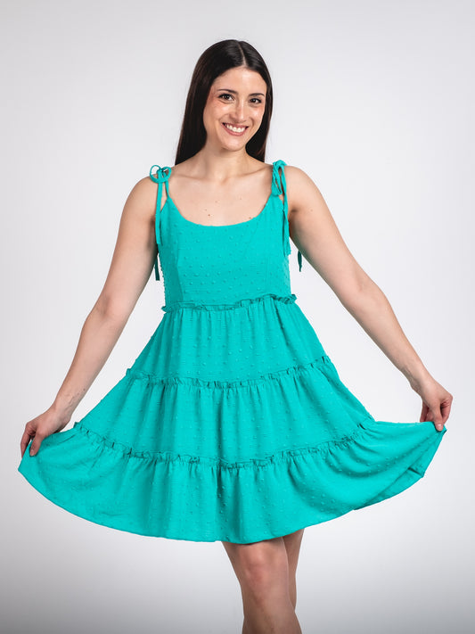 A252 - Vestido Corto con Tirante Ajustable