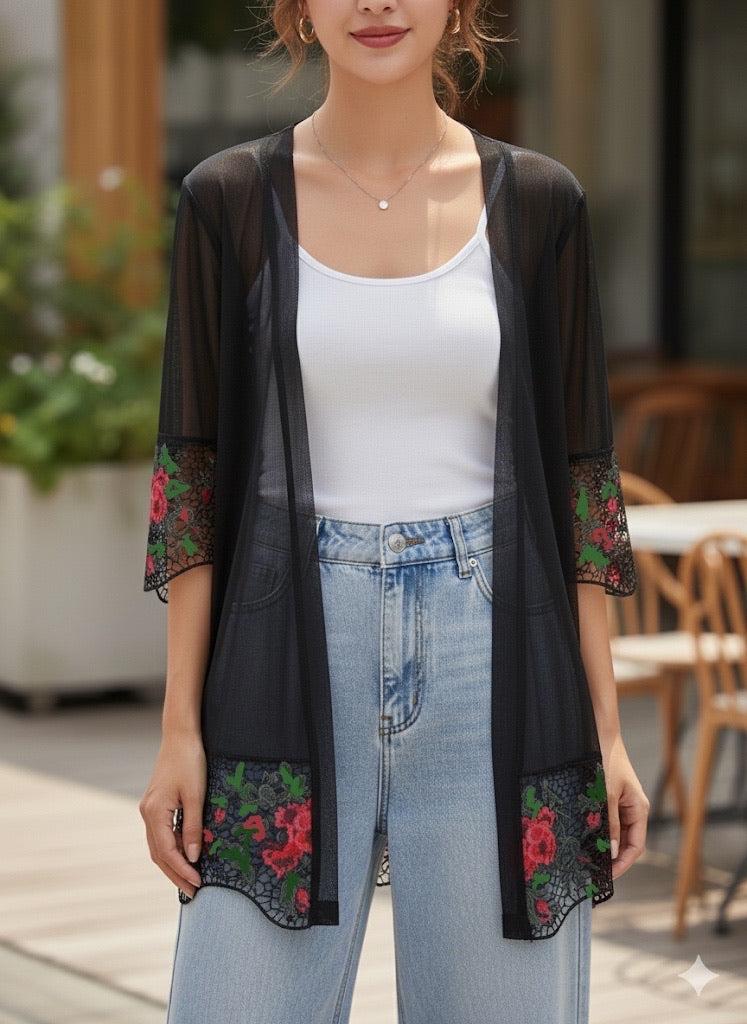 9309-  Tapado  Floral de Gasa