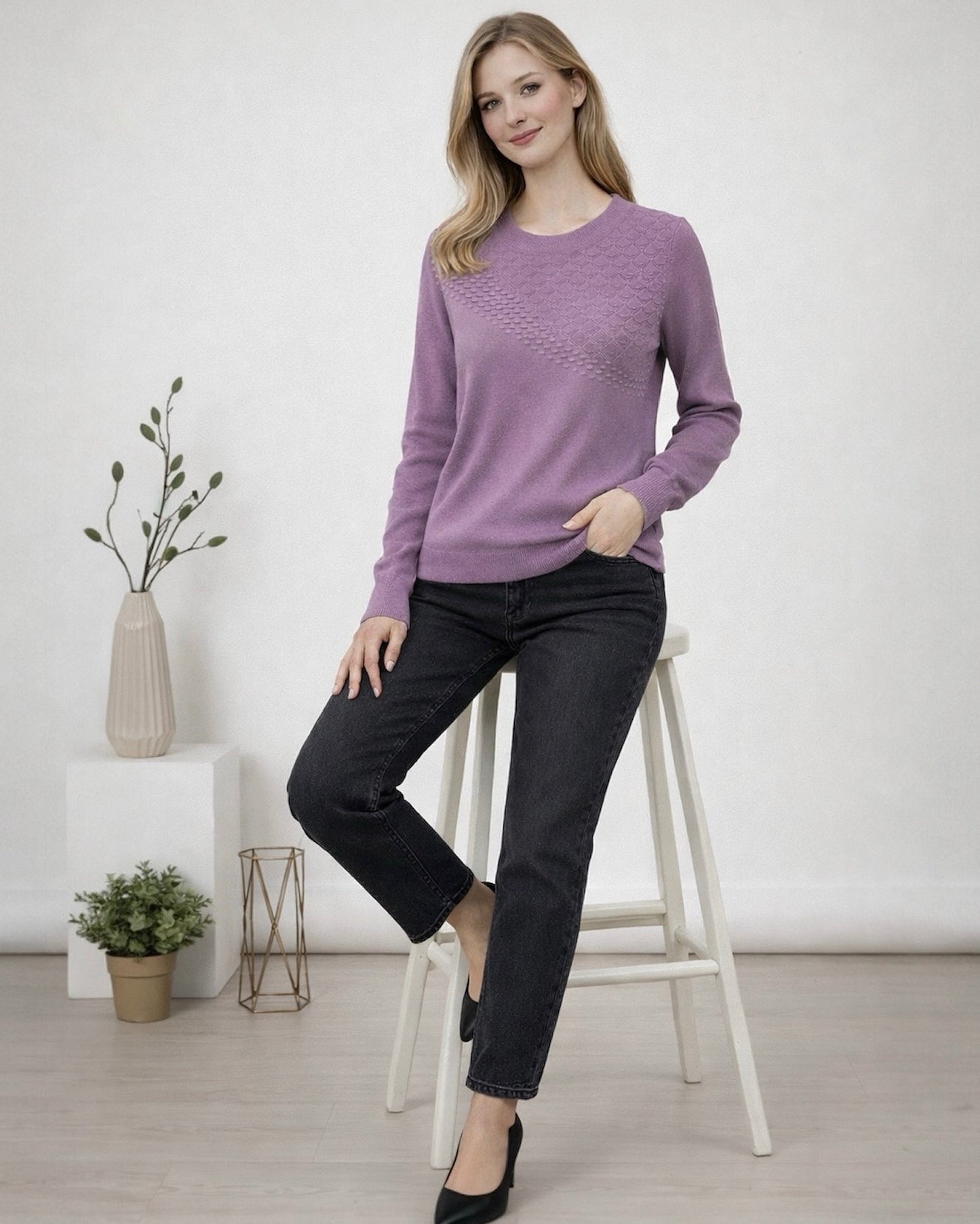 A233 - Polera de Spandex con Cuello Redondo