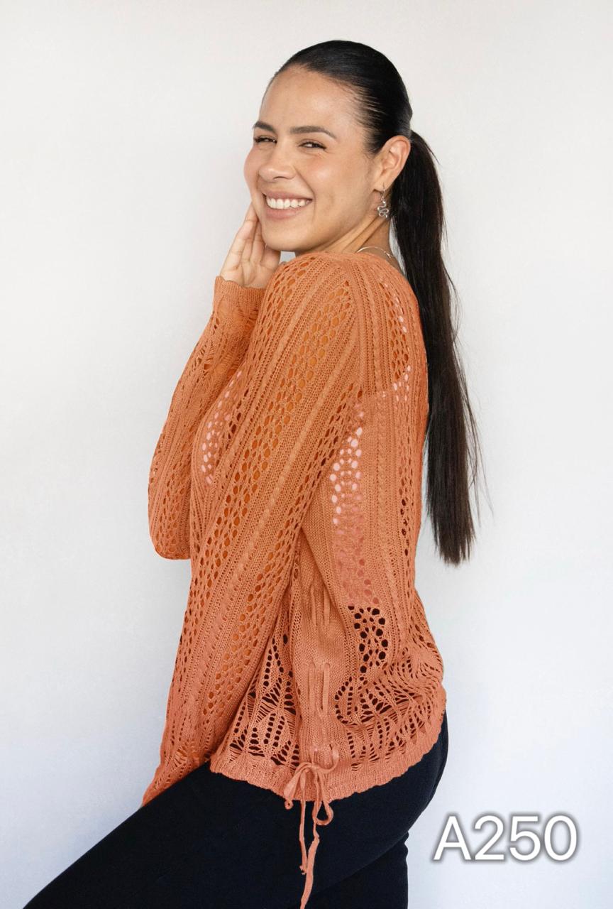 A250 - Sweater de Hilo Cuello V