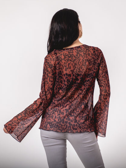 A395- Polera  Animal Print