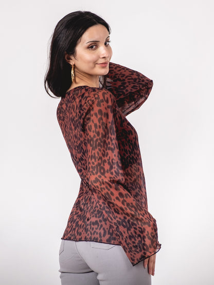 A395- Polera  Animal Print