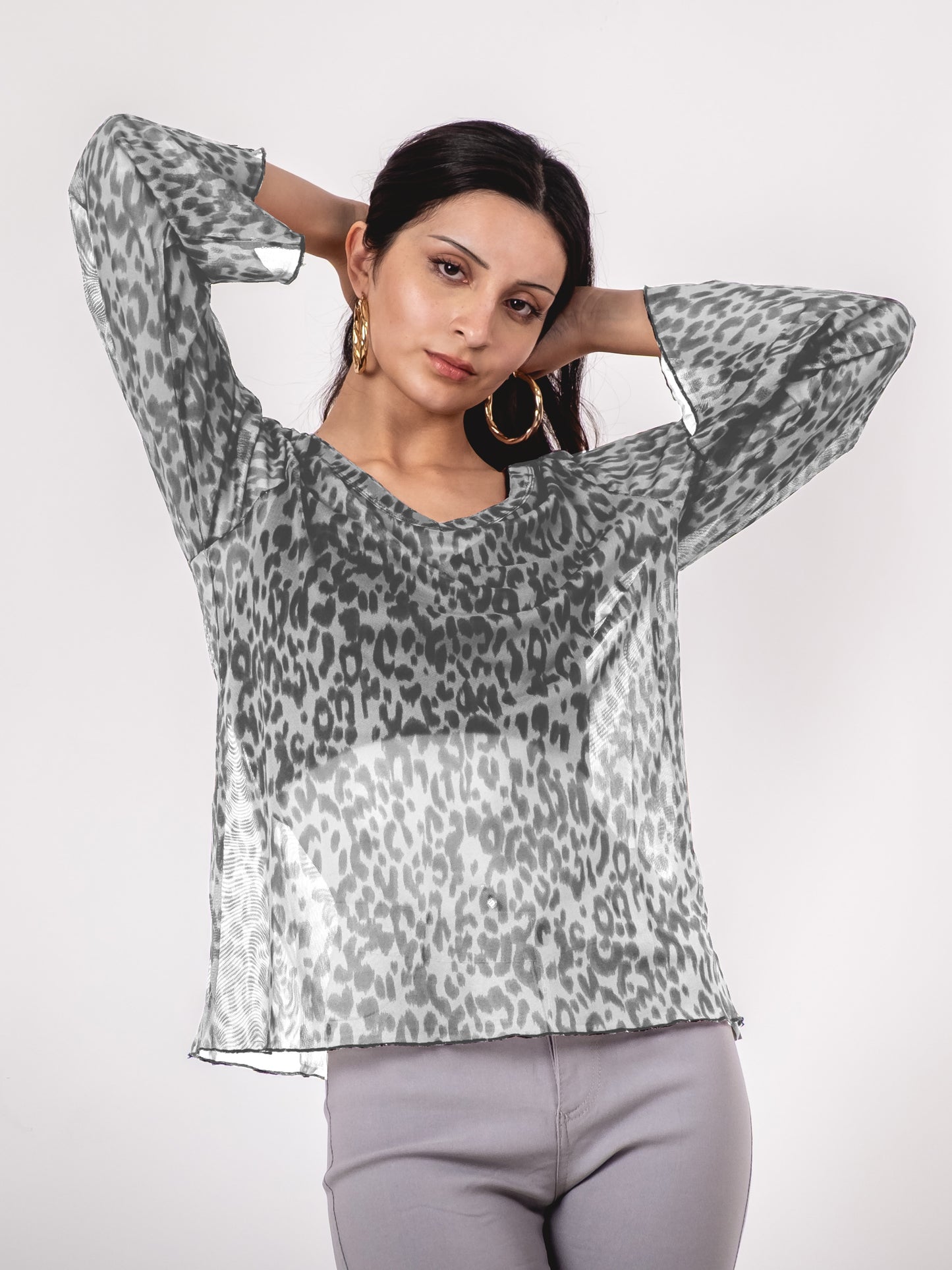 A395- Polera  Animal Print