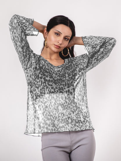 A395- Polera  Animal Print