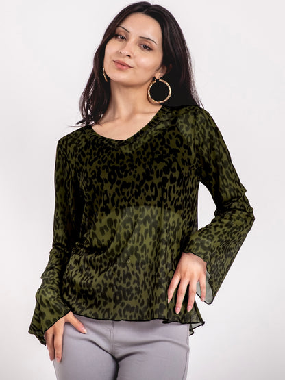 A395- Polera  Animal Print