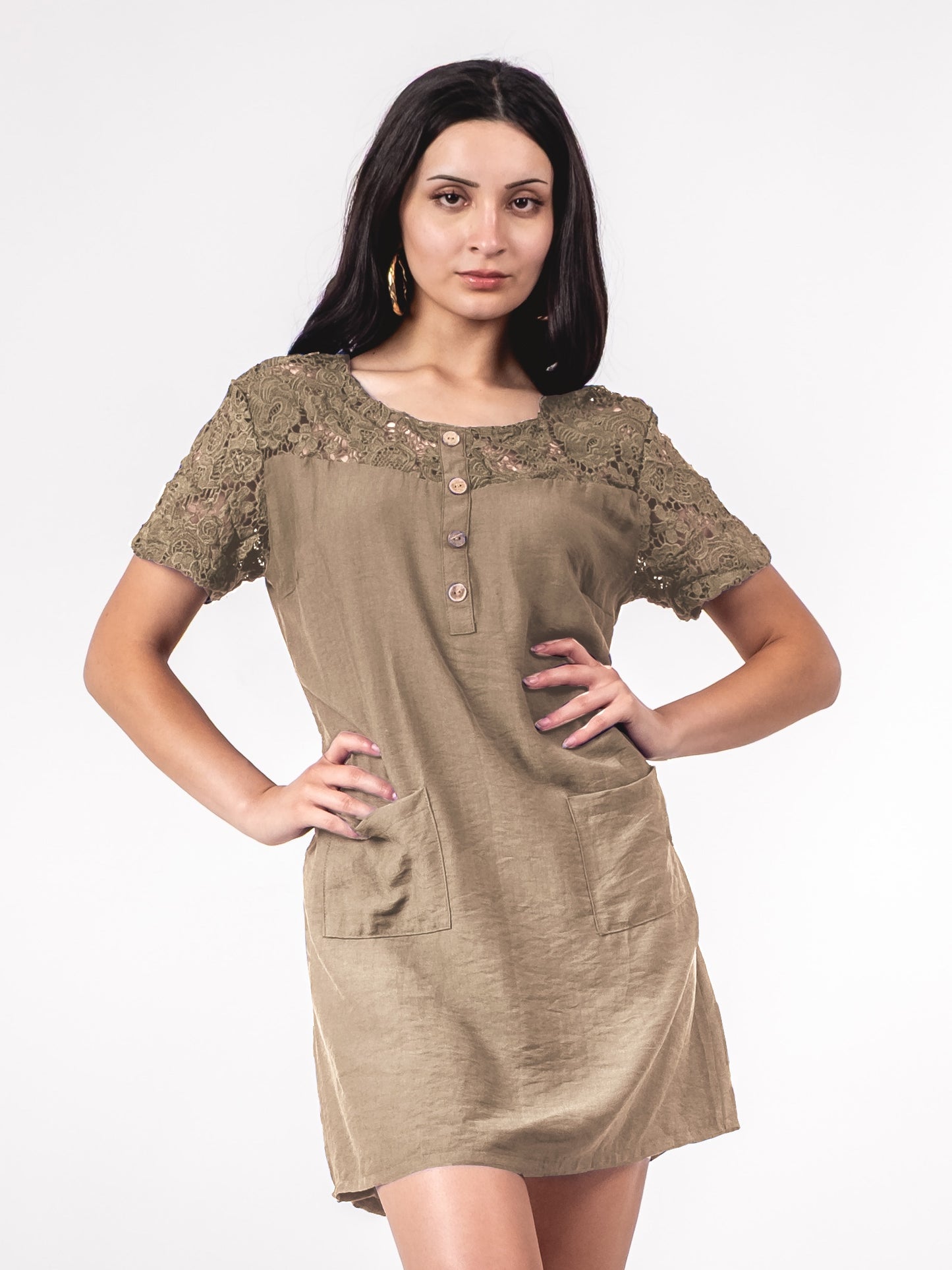 A325- Vestido Manga Corta