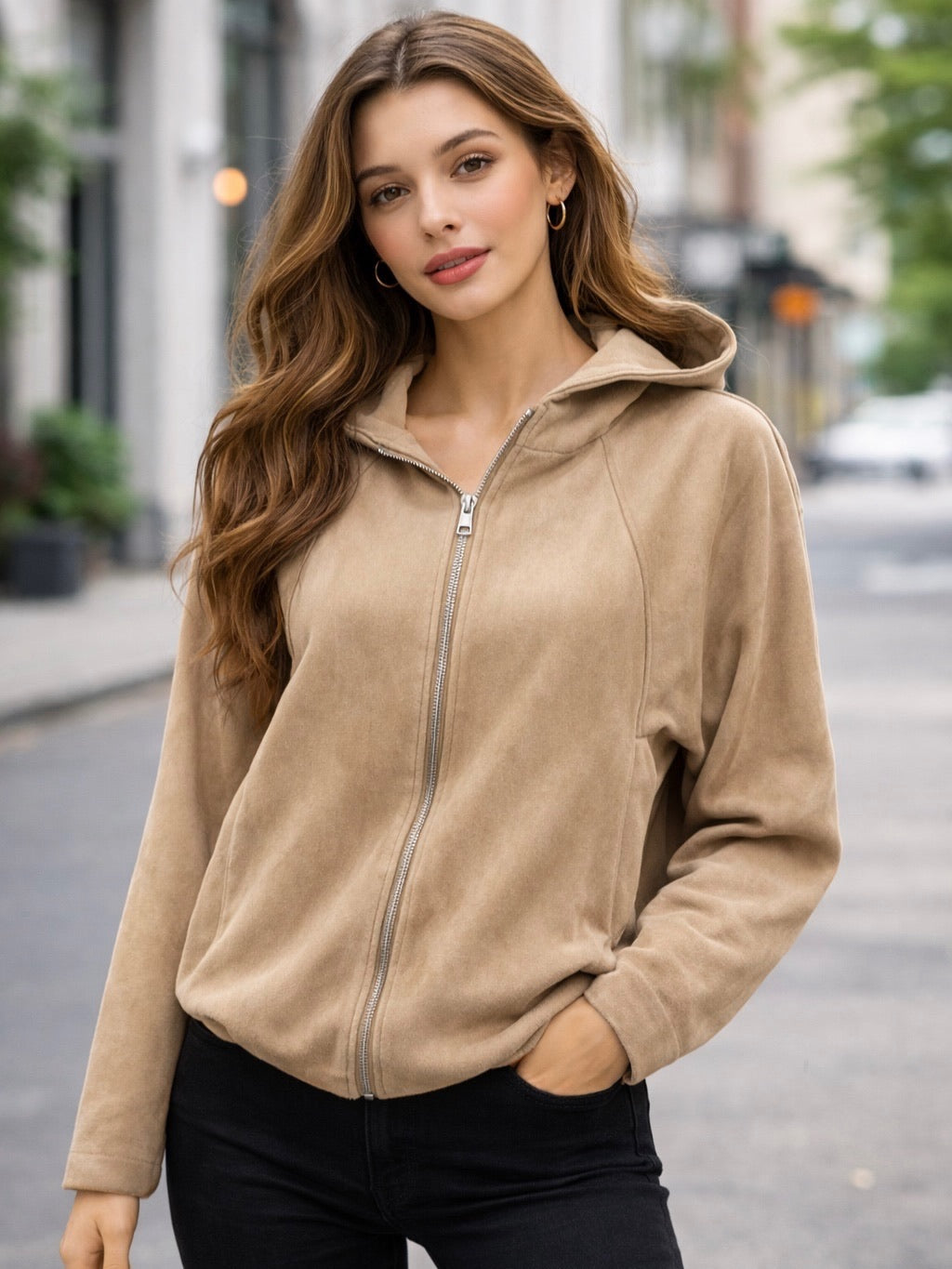 A422- Chaqueta de Gamuza