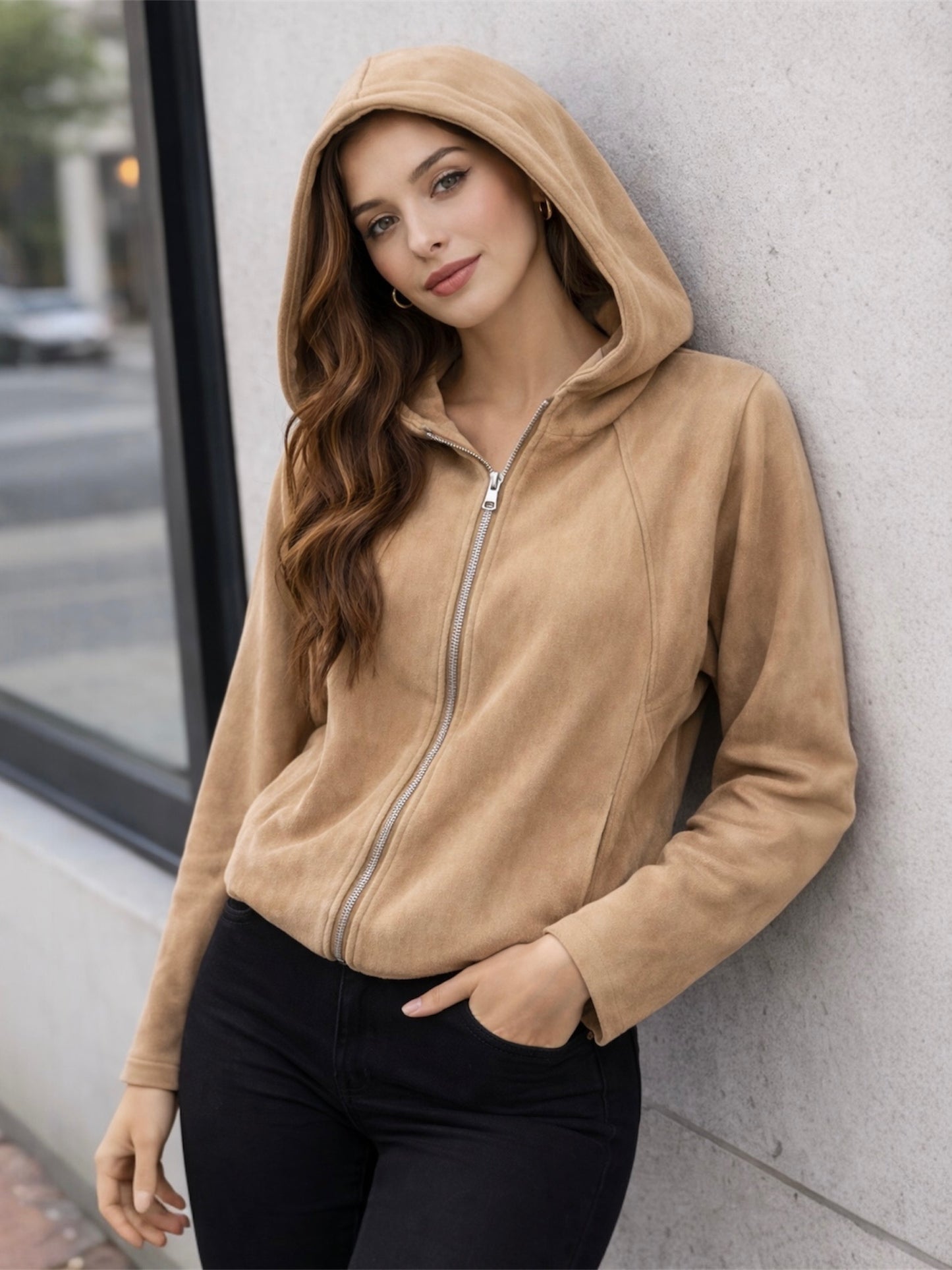 A422- Chaqueta de Gamuza
