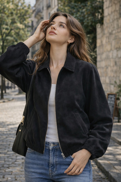 A423- Chaqueta de Gamuza