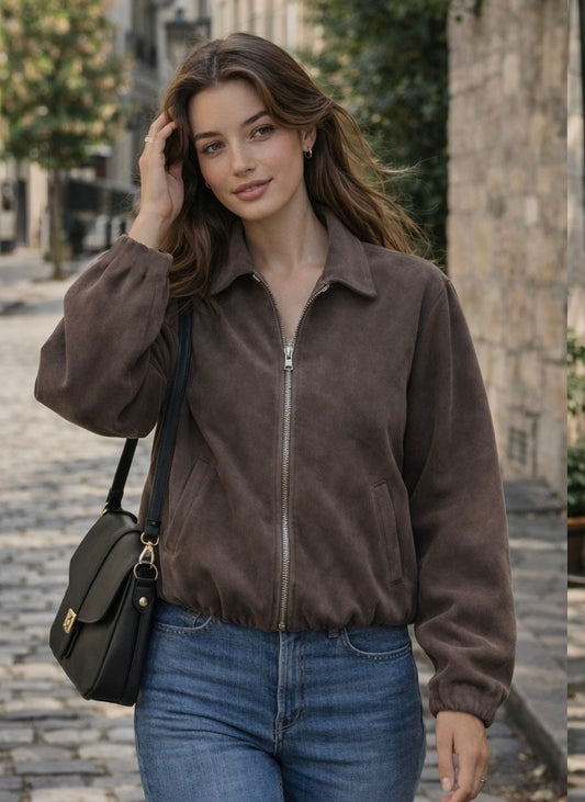 A423- Chaqueta de Gamuza