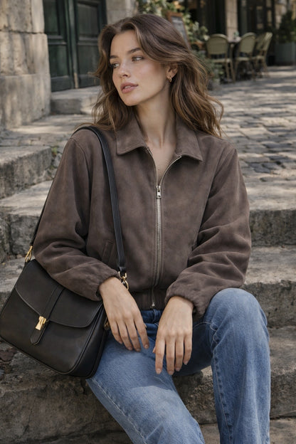 A423- Chaqueta de Gamuza