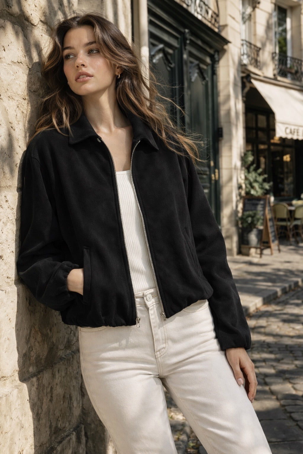 A423- Chaqueta de Gamuza