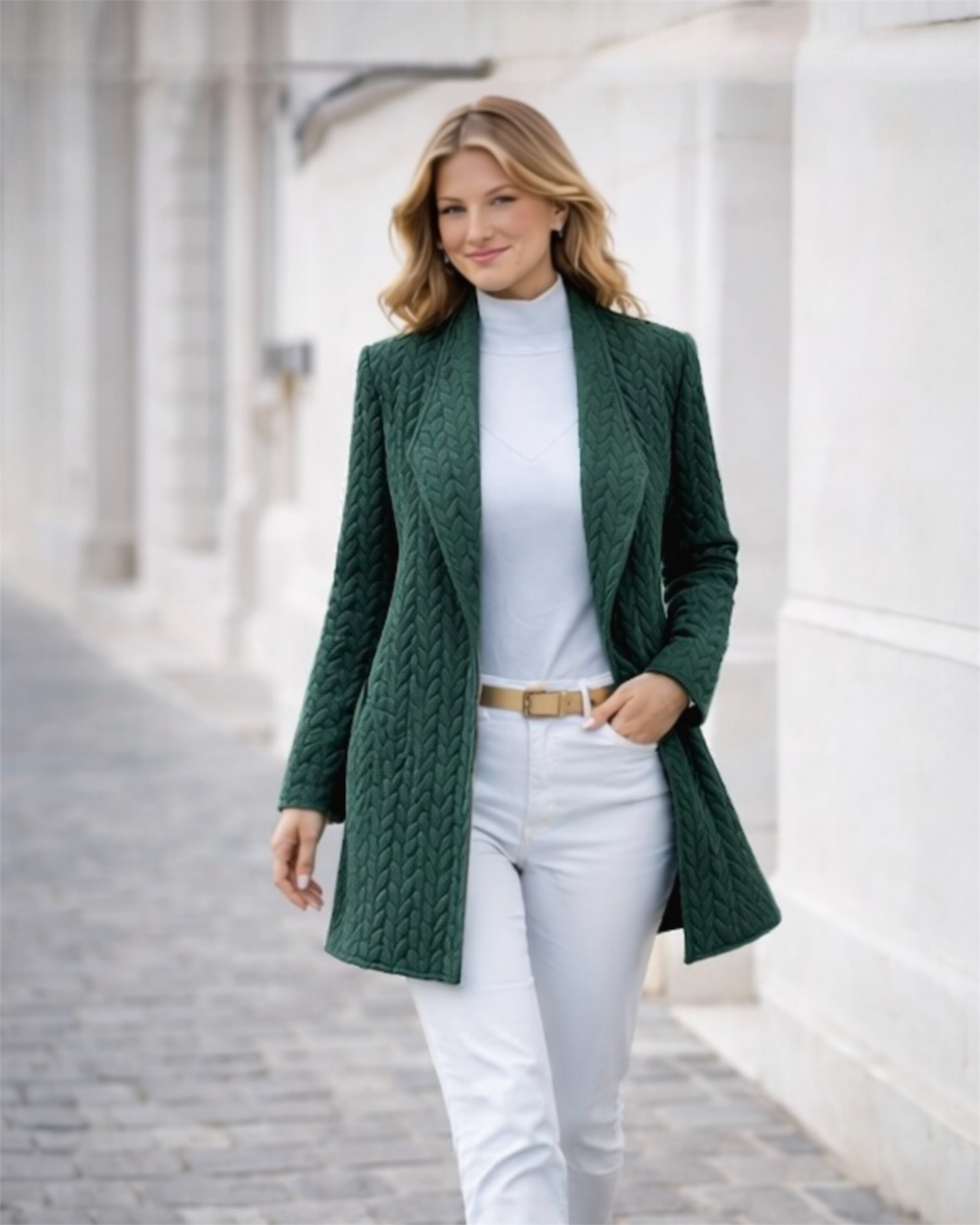 A178 - Chaqueta con Solapa Texturizado