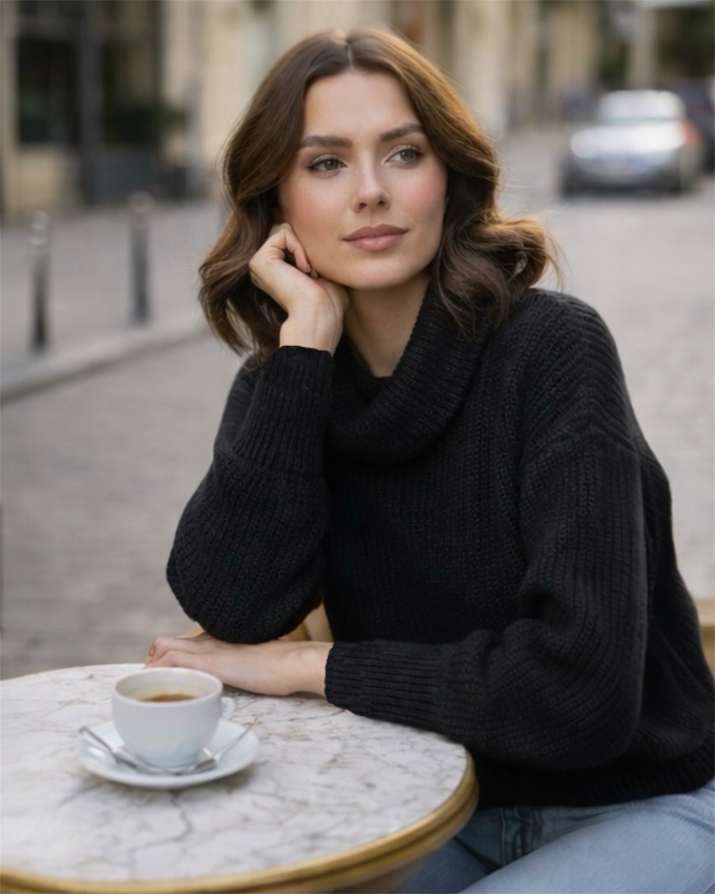 A302 - Sweater de Lana Cuello Tortuga