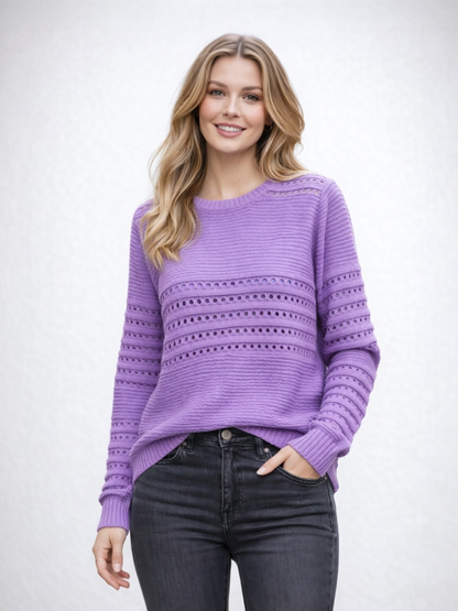 A213 - Sweater Calado Cuello Redondo