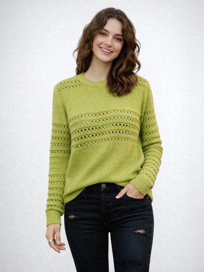 A213 - Sweater Calado Cuello Redondo