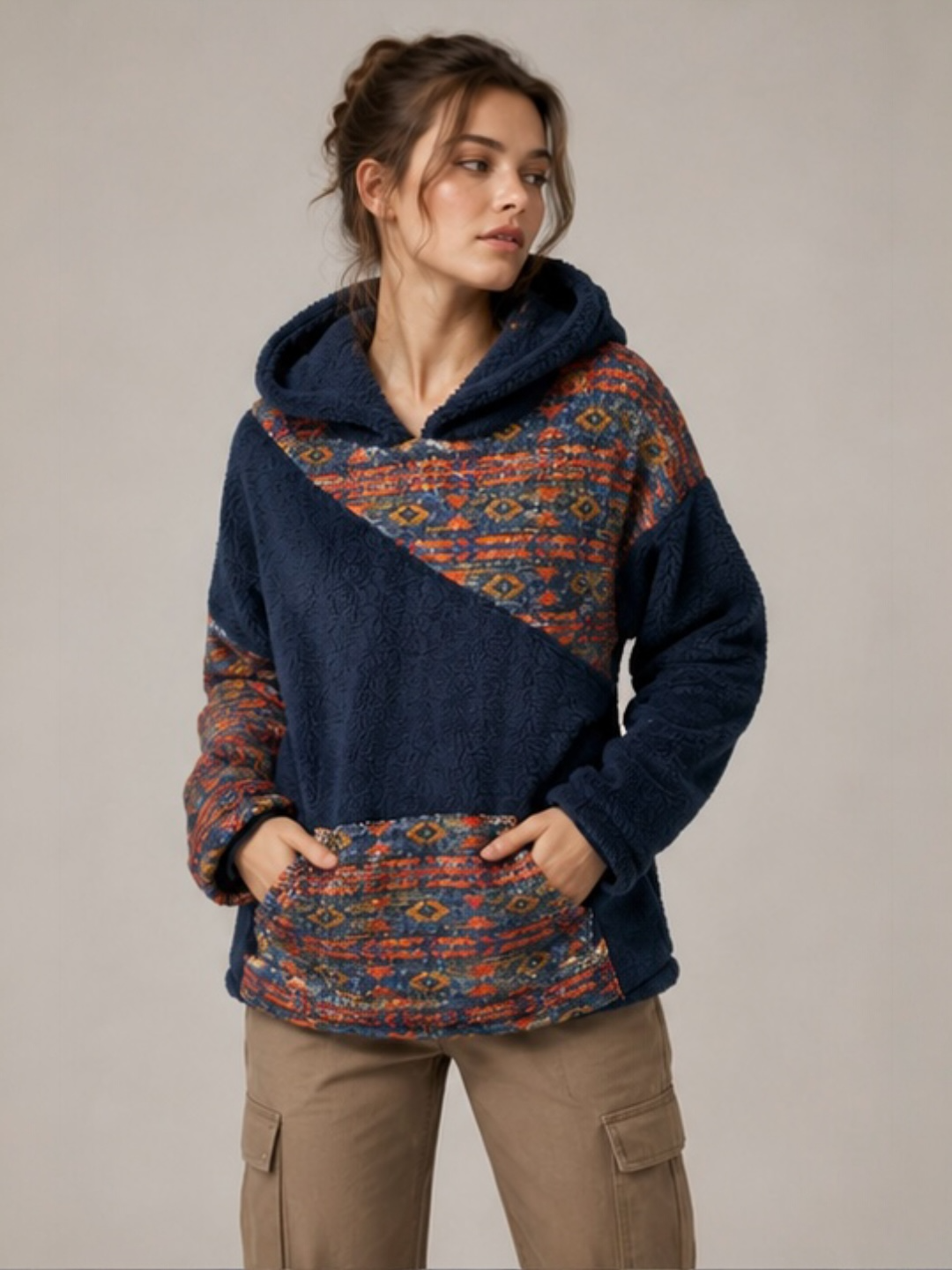A54- Polerón Polar Sherpa con Capucha