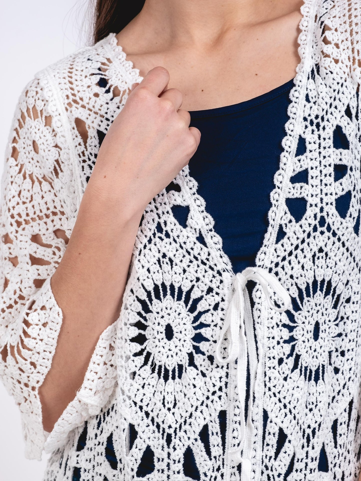 A219 - Tapado de Macramé Largo