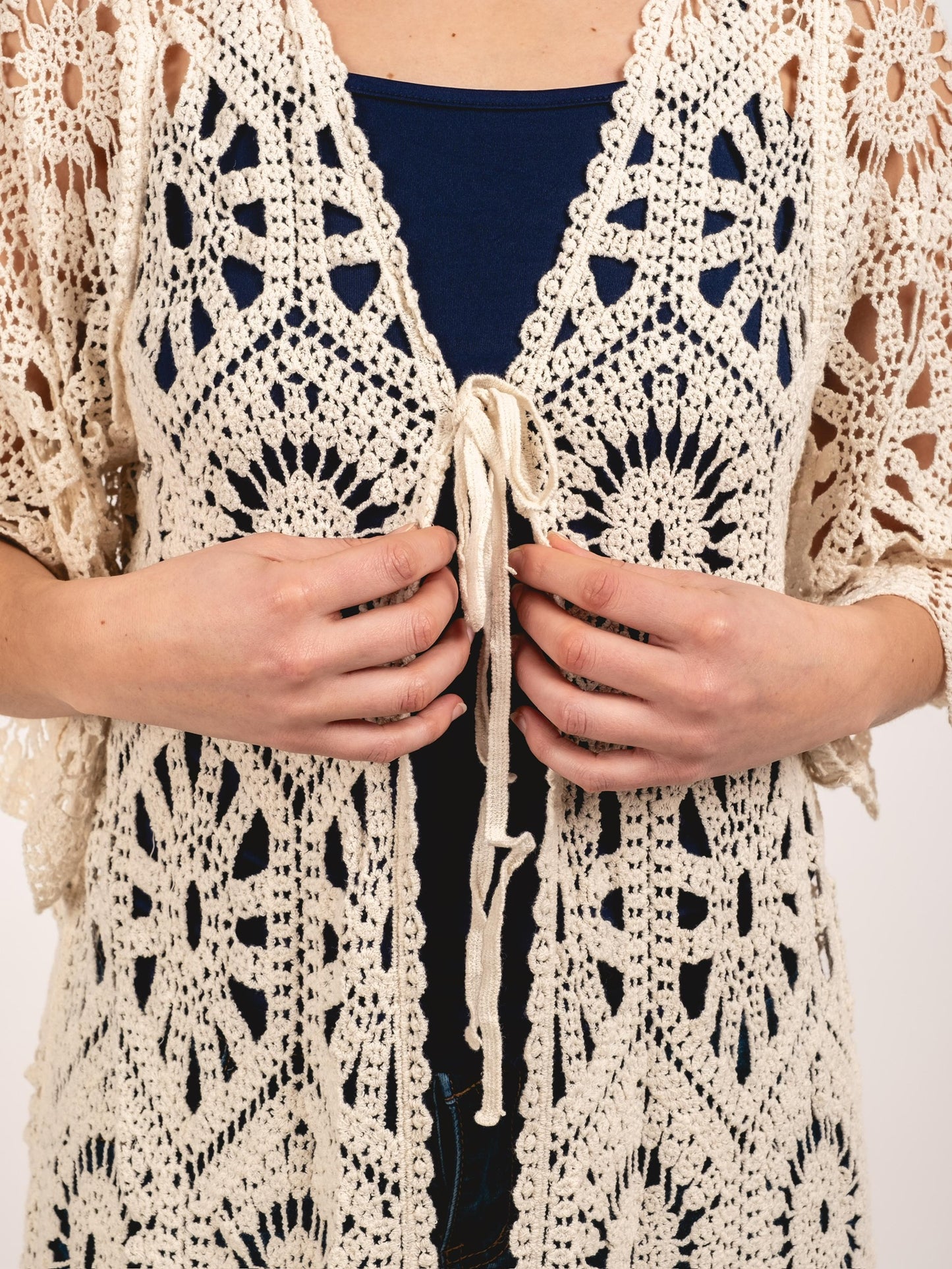 A219 - Tapado de Macramé Largo